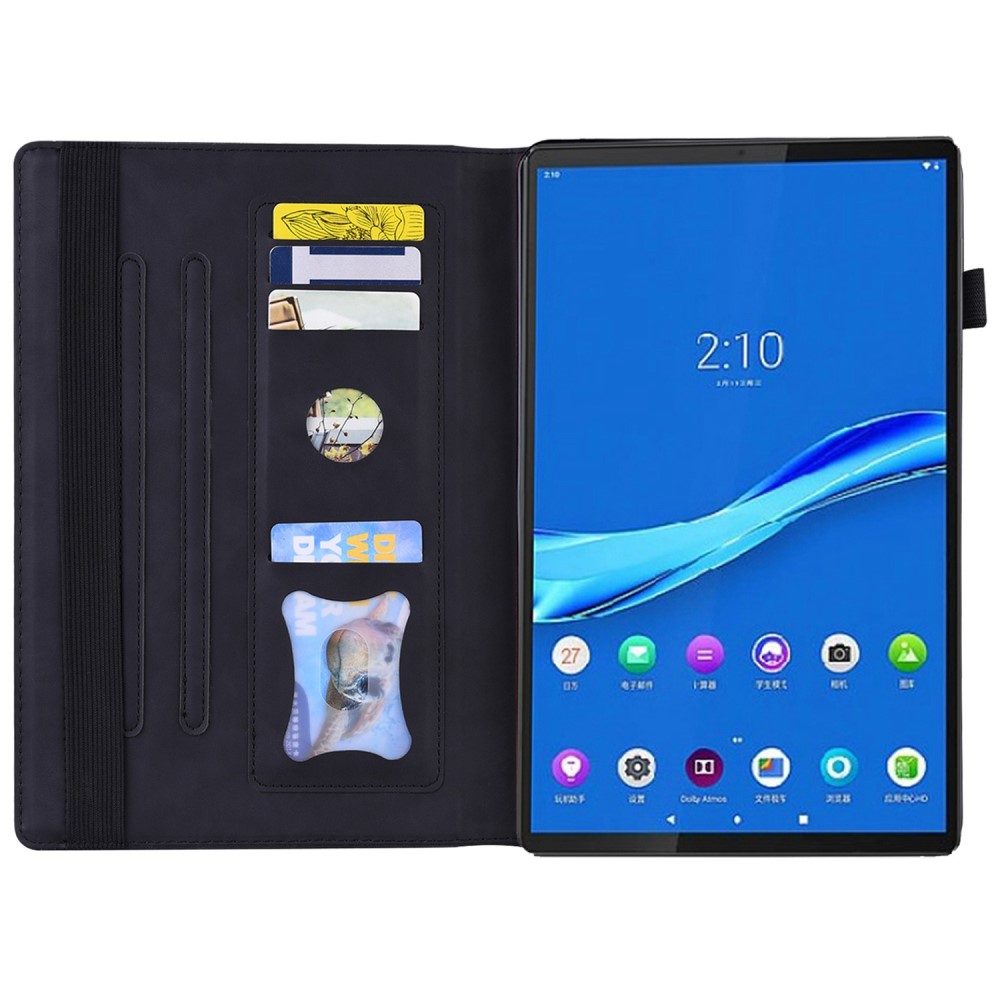  Lenovo Tab M10 Plus Gen 3 Fodral Frontficka Och Pennhållare Svart