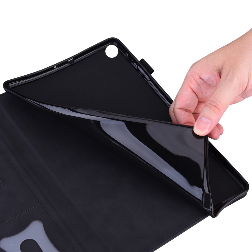  Lenovo Tab M10 Plus Gen 3 Fodral Frontficka Och Pennhållare Svart