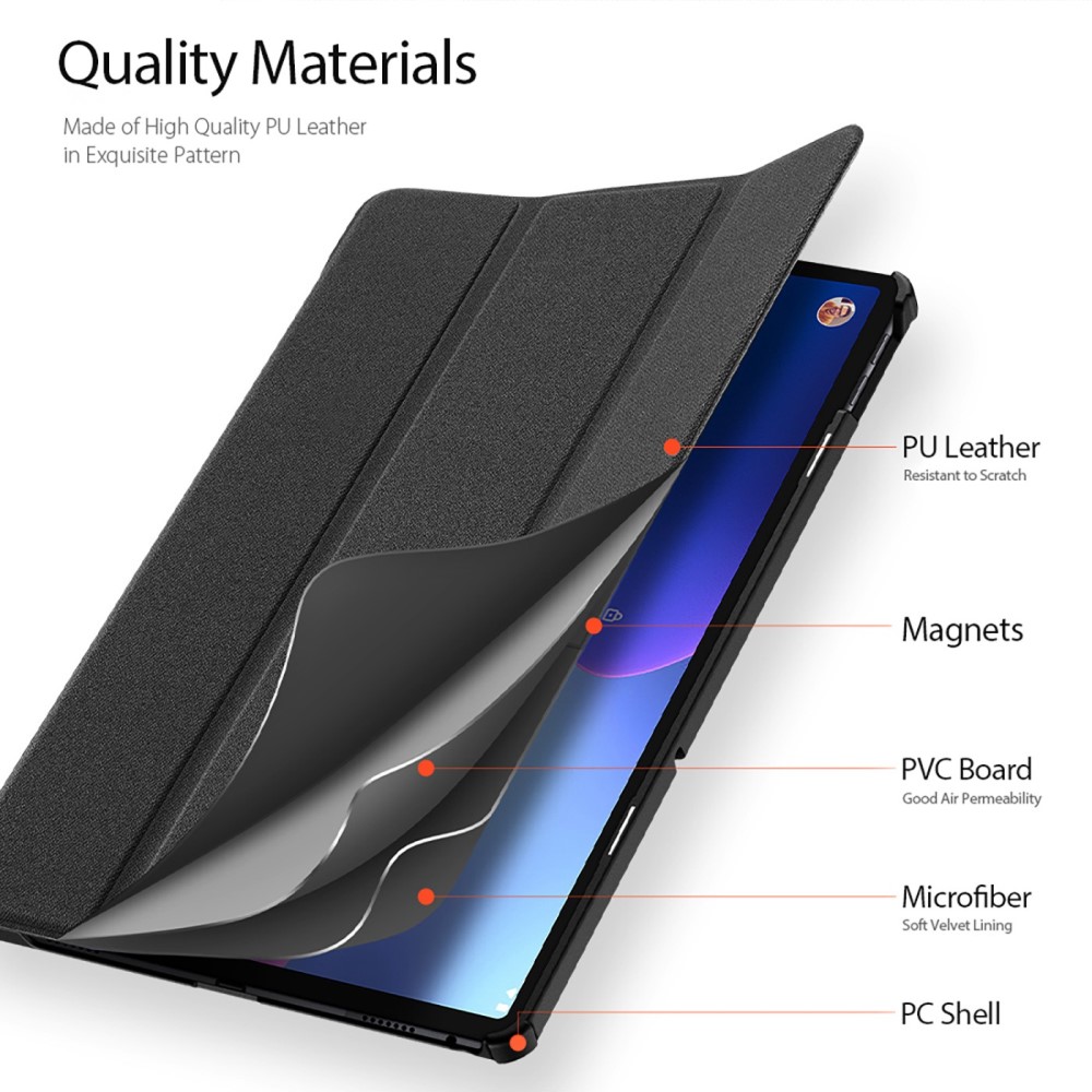 DUX DUCIS DUX DUCIS Lenovo Tab M10 Plus Gen 3 Fodral DOMO Tri-Fold Svart