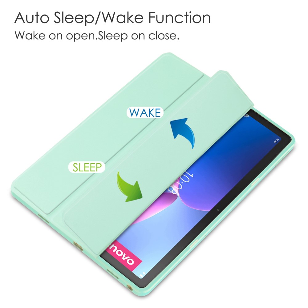  Lenovo Tab M10 Plus Gen 3 Fodral Tri-Fold Hybrid Grön
