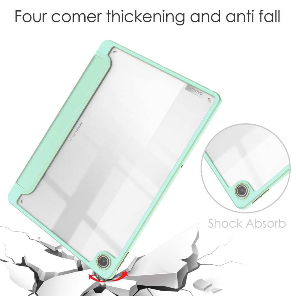  Lenovo Tab M10 Plus Gen 3 Fodral Tri-Fold Hybrid Grön