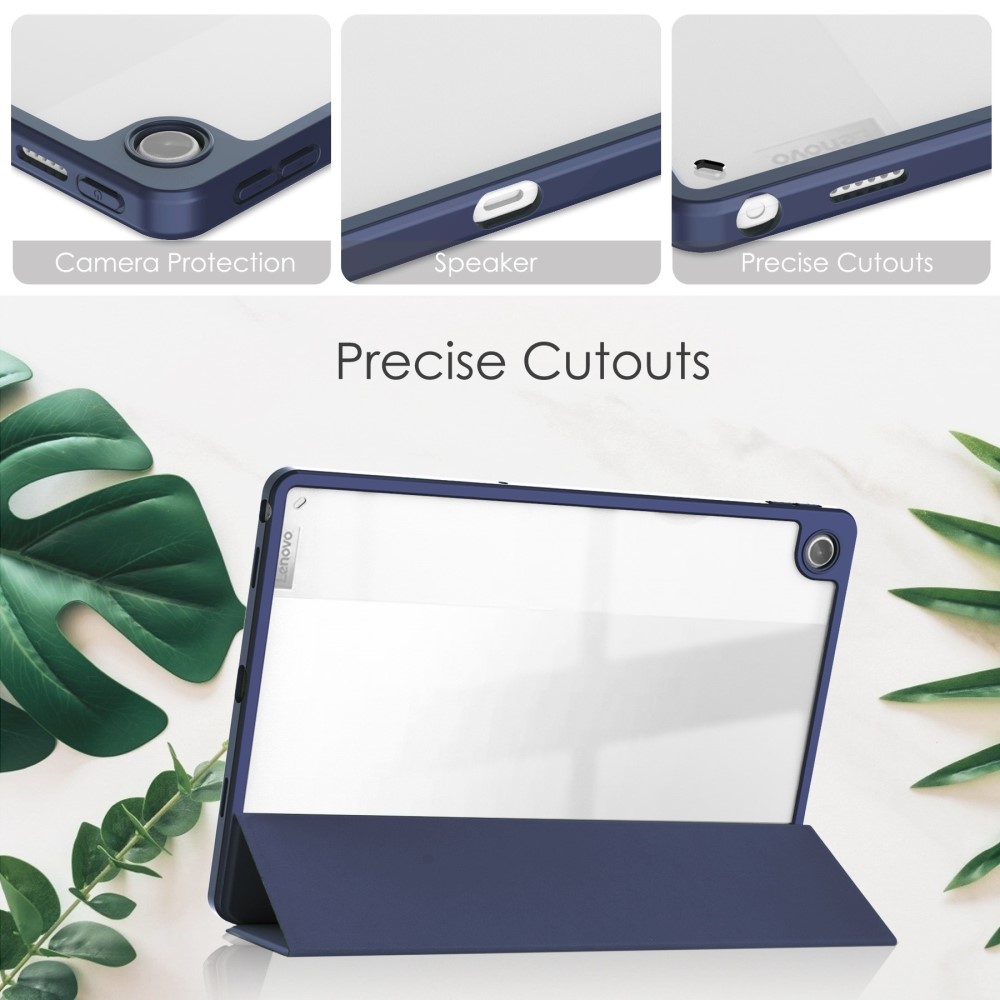  Lenovo Tab M10 Plus Gen 3 Fodral Tri-Fold Hybrid Mörk Blå