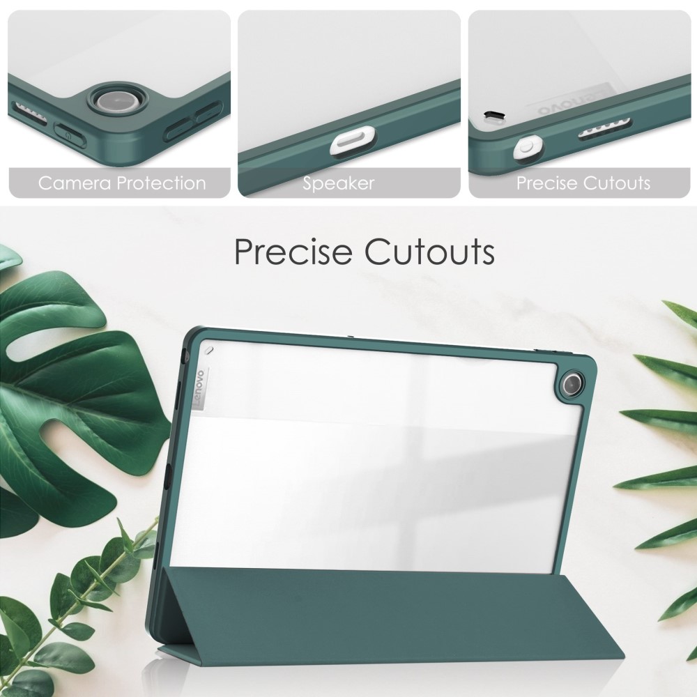  Lenovo Tab M10 Plus Gen 3 Fodral Tri-Fold Hybrid Mörk Grön