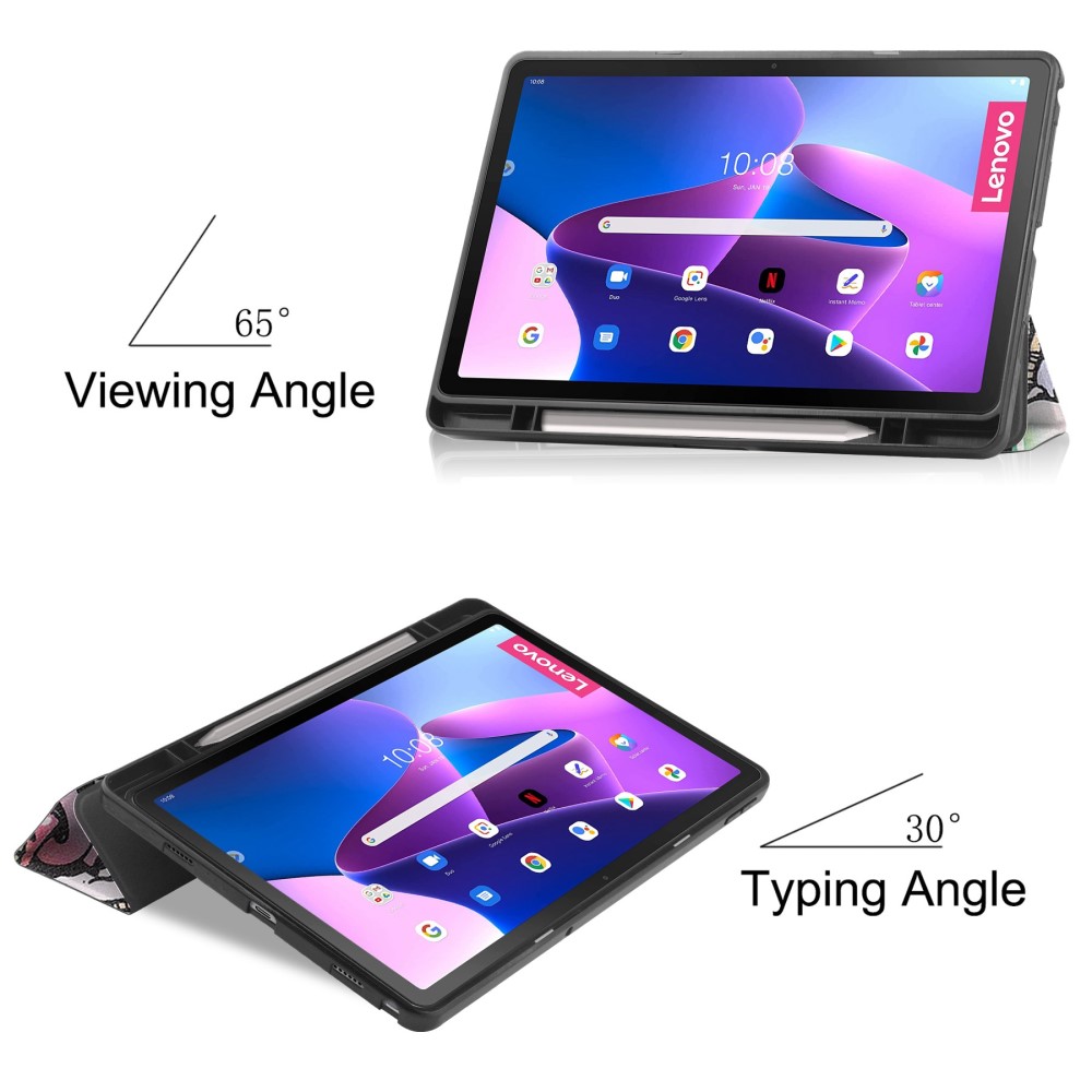  Lenovo Tab M10 Plus Gen 3 Fodral Tri-Fold Grafitti
