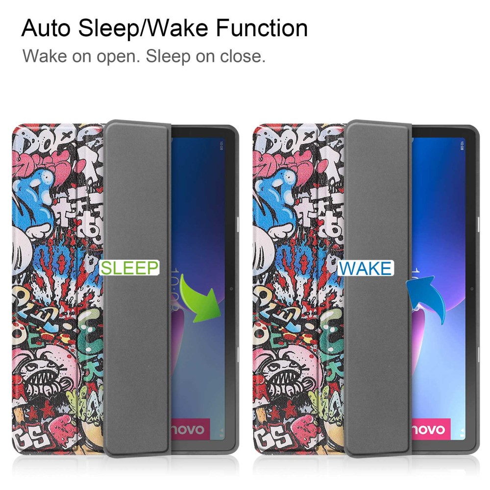  Lenovo Tab M10 Plus Gen 3 Fodral Tri-Fold Grafitti