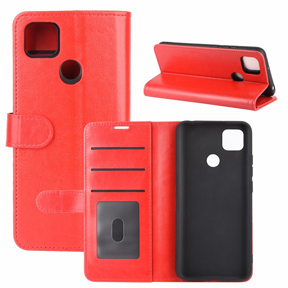  Xiaomi Redmi 9C Fodral Crazy Horse Röd