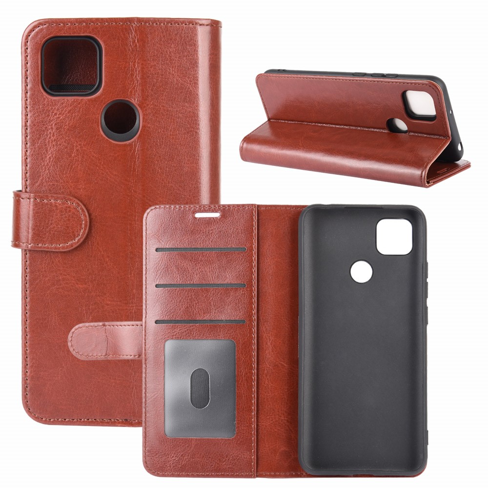  Xiaomi Redmi 9C Fodral Crazy Horse Brun