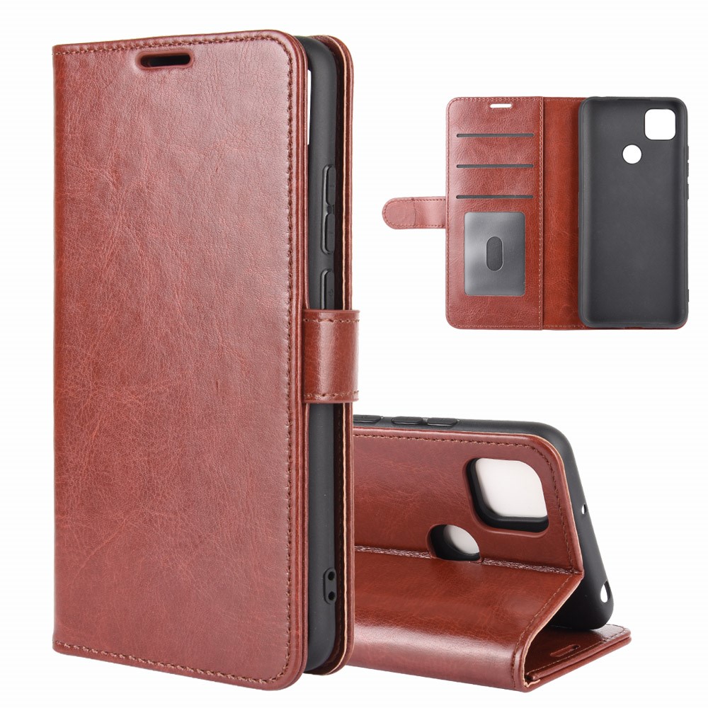  Xiaomi Redmi 9C Fodral Crazy Horse Brun