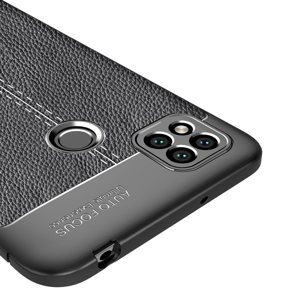  Xiaomi Redmi 9C Skal Litchi Textur Svart