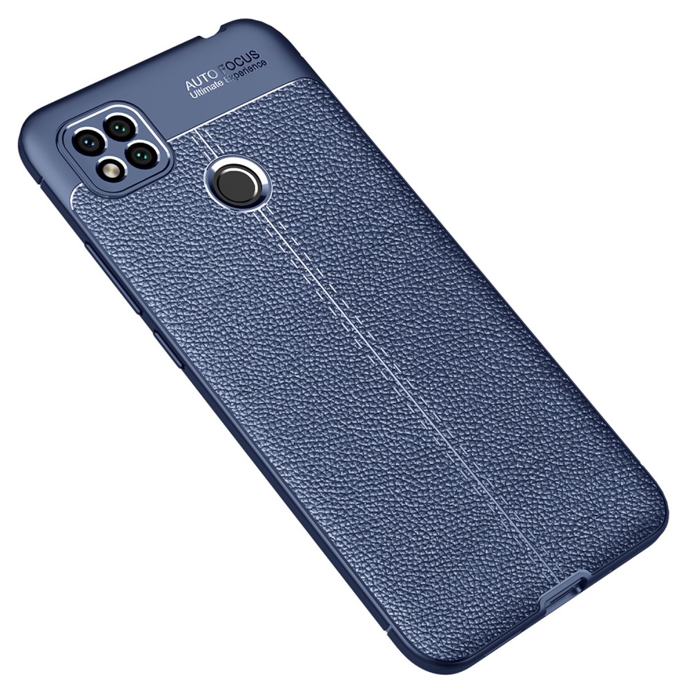  Xiaomi Redmi 9C Skal Litchi Textur Blå