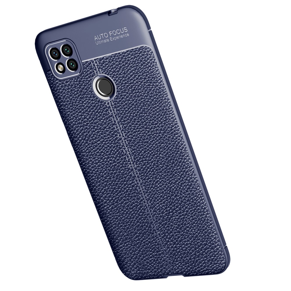  Xiaomi Redmi 9C Skal Litchi Textur Blå
