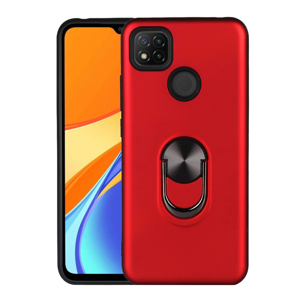  Xiaomi Redmi 9C Skal Ring Hybrid Röd