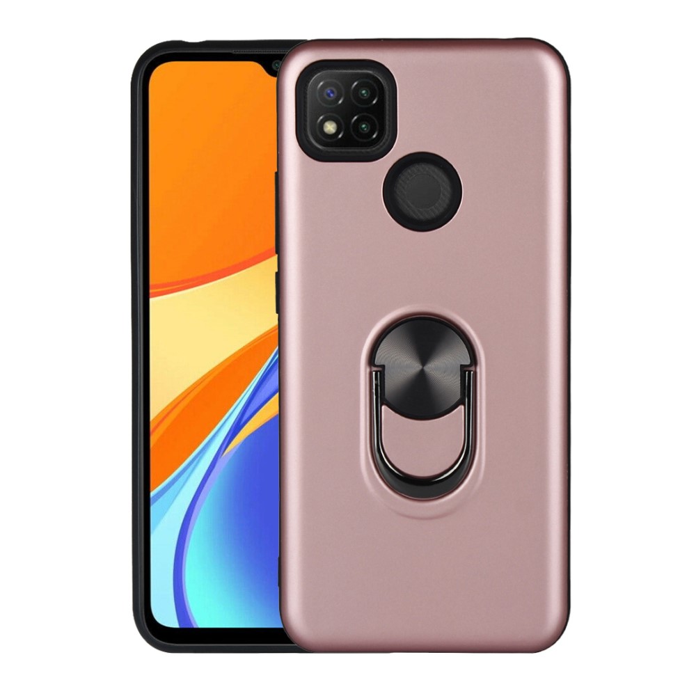  Xiaomi Redmi 9C Skal Ring Hybrid Roséguld