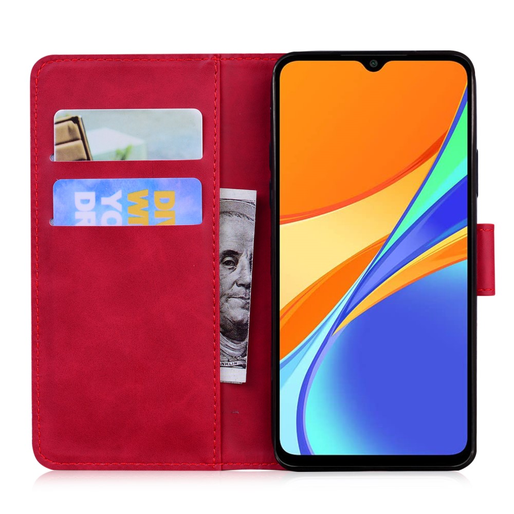  Xiaomi Redmi 9C Fodral Läder Röd