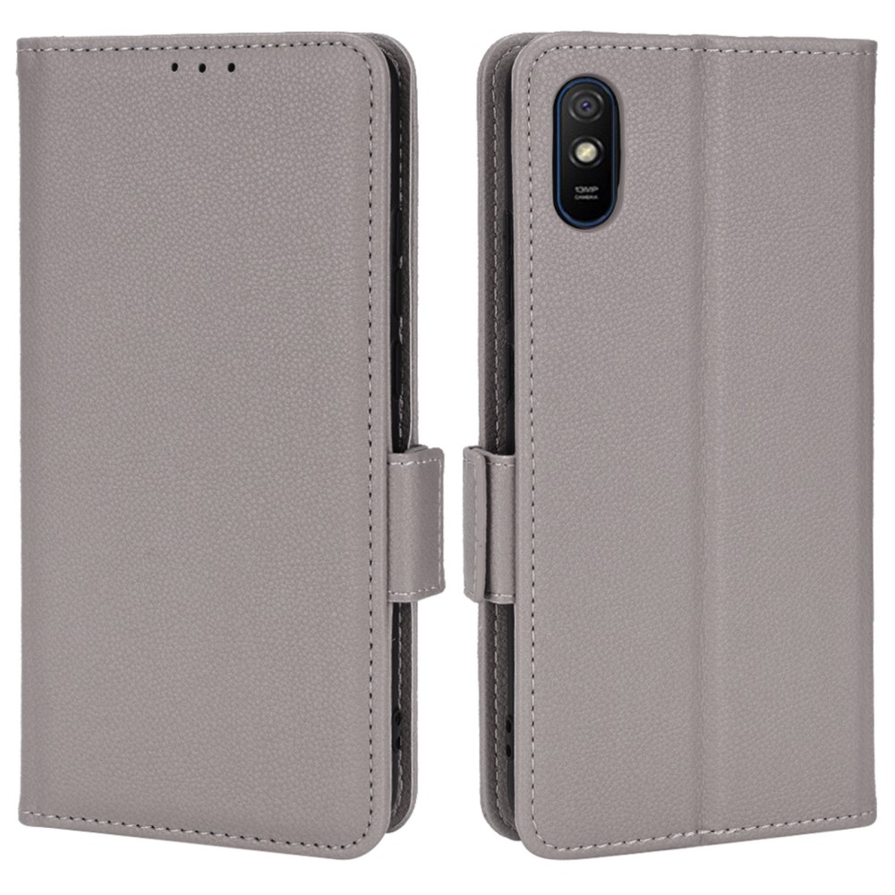  Xiaomi Redmi 9A / 9AT Fodral Litchi Textur Grå