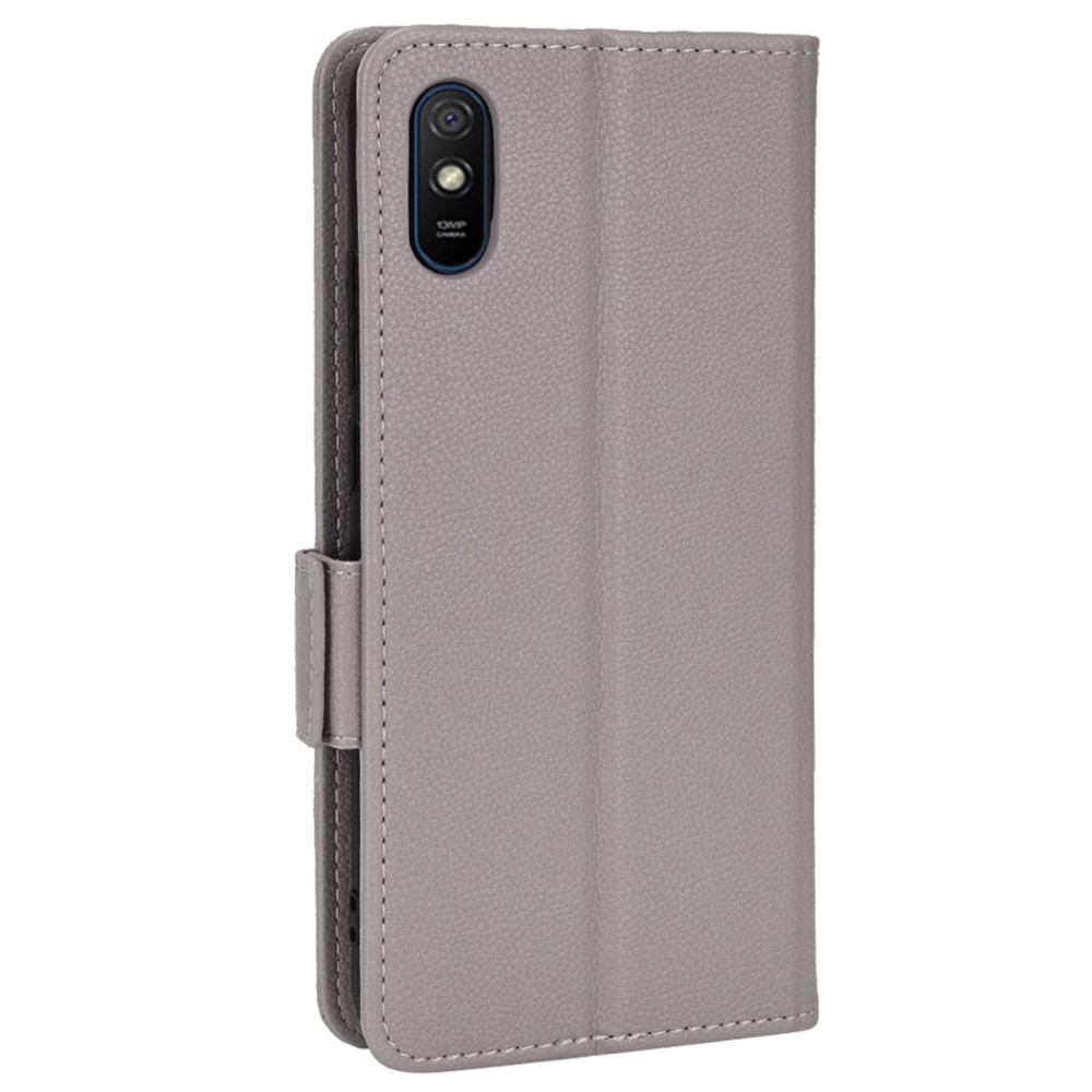  Xiaomi Redmi 9A / 9AT Fodral Litchi Textur Grå