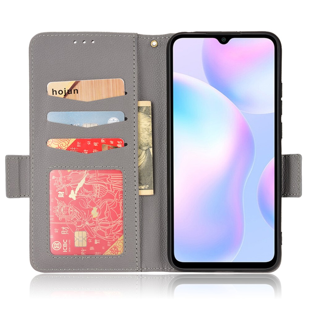  Xiaomi Redmi 9A / 9AT Fodral Litchi Textur Grå