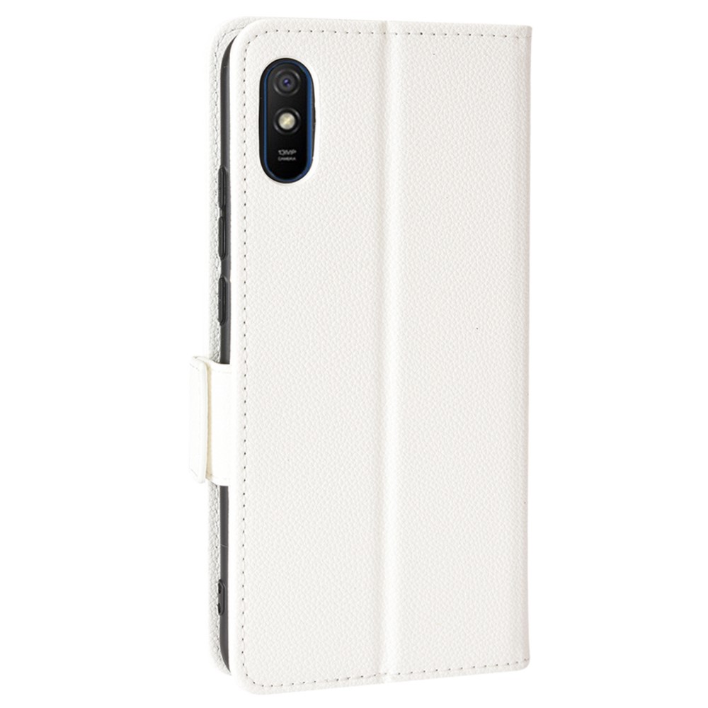  Xiaomi Redmi 9A / 9AT Fodral Litchi Textur Vit