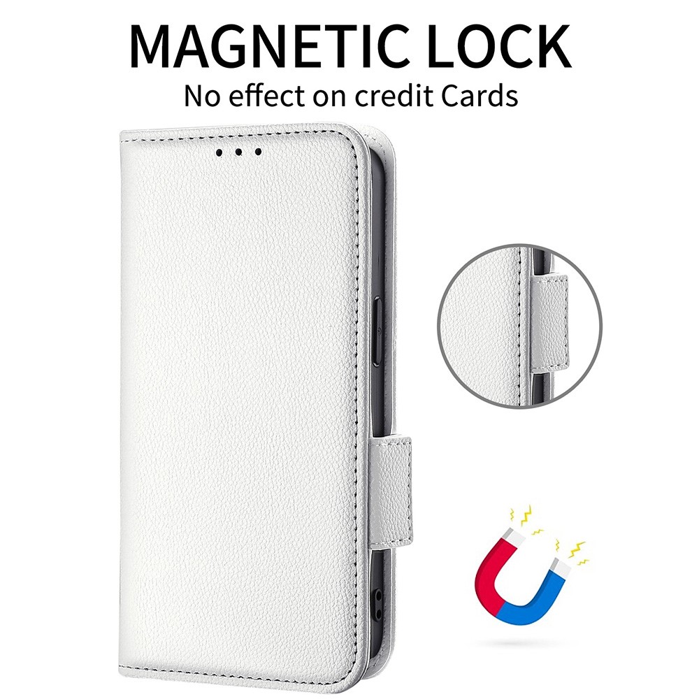  Xiaomi Redmi 9A / 9AT Fodral Litchi Textur Vit