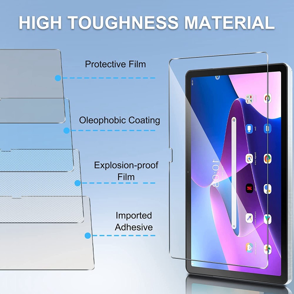  Lenovo Tab M10 Plus Gen 3 2-PACK Skärmskydd Härdat Glas