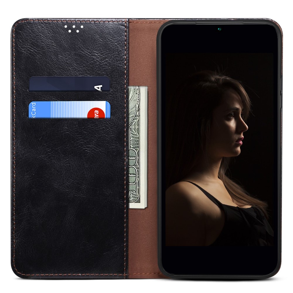  OnePlus Nord 2T 5G Fodral Flip Crazy Horse Svart