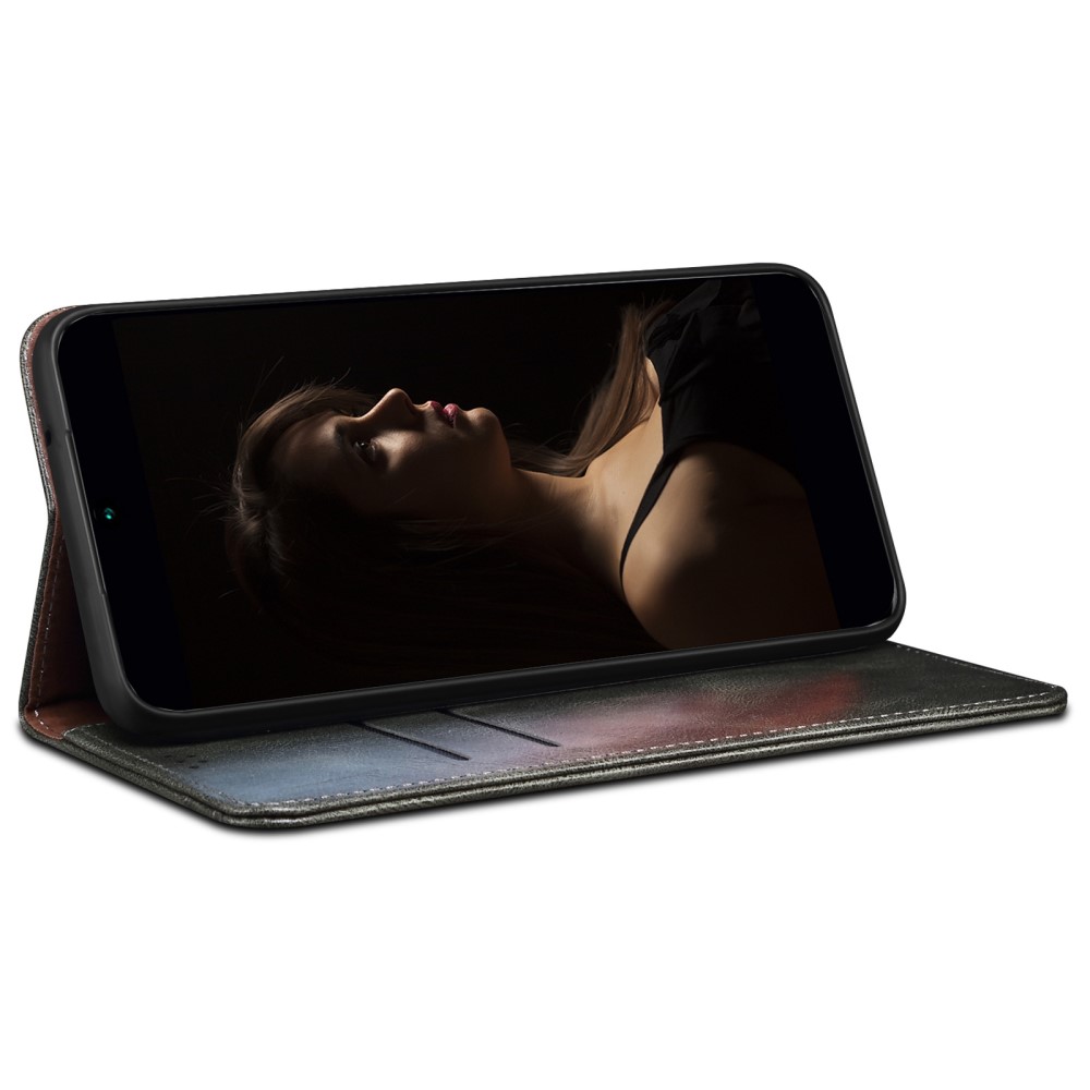  OnePlus Nord 2T 5G Fodral Flip Crazy Horse Svart