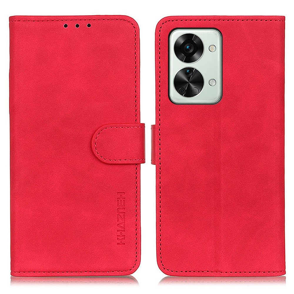 KHAZNEH KHAZNEH OnePlus Nord 2T 5G Fodral Retro Läder Röd