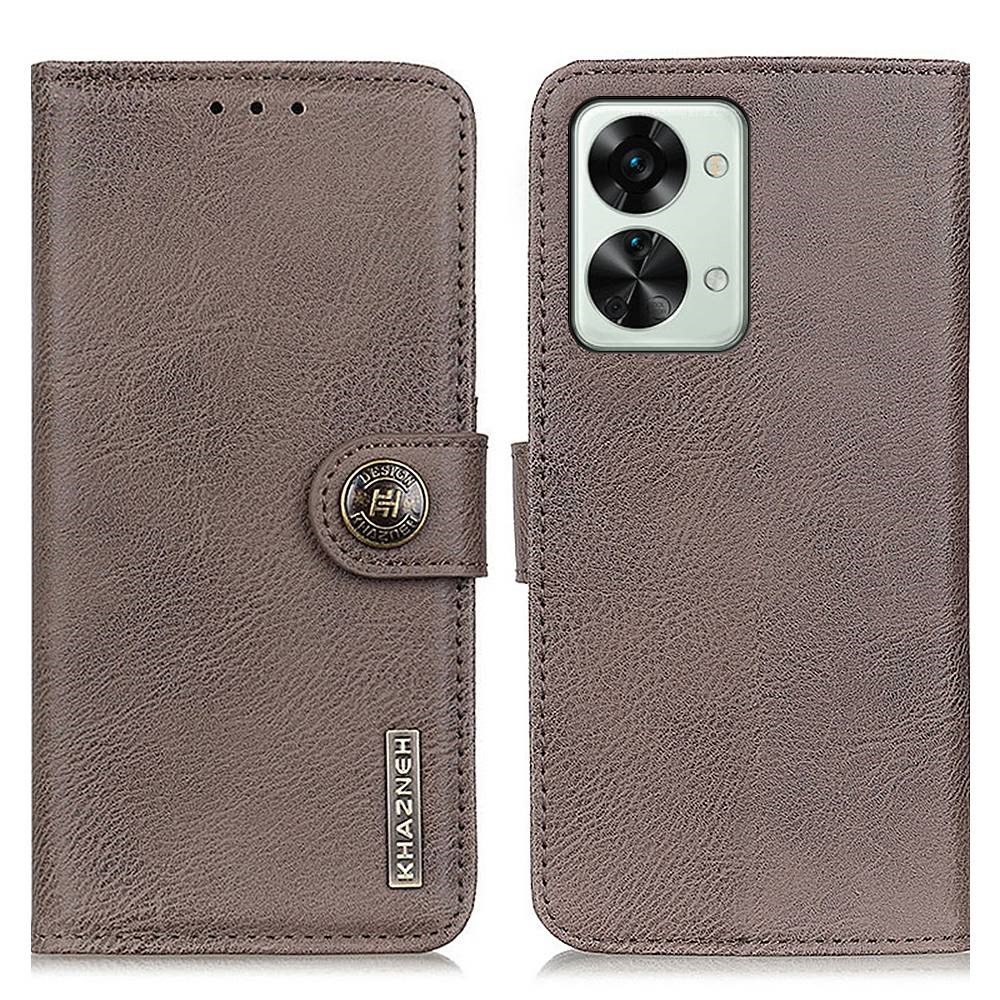 KHAZNEH KHAZNEH OnePlus Nord 2T 5G Fodral Läder Khaki