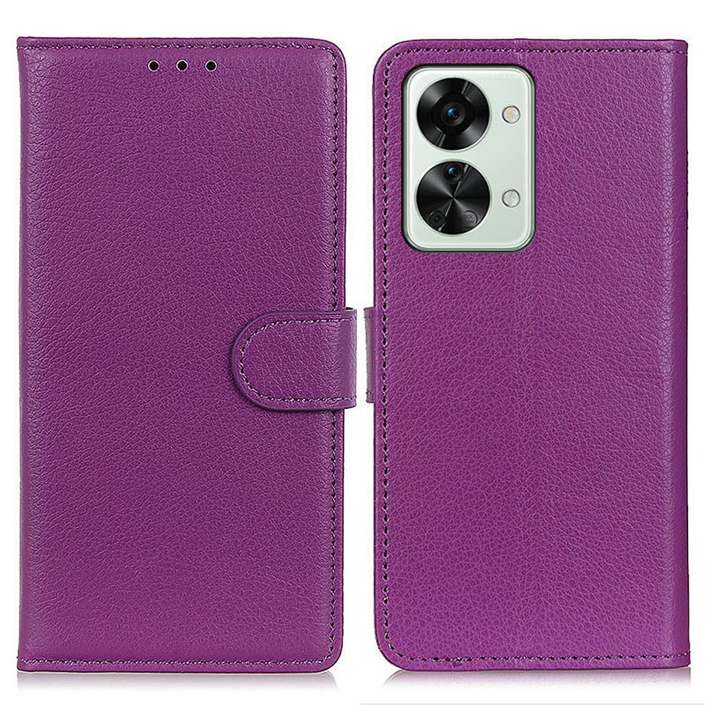  OnePlus Nord 2T 5G Fodral Litchi Läder Lila