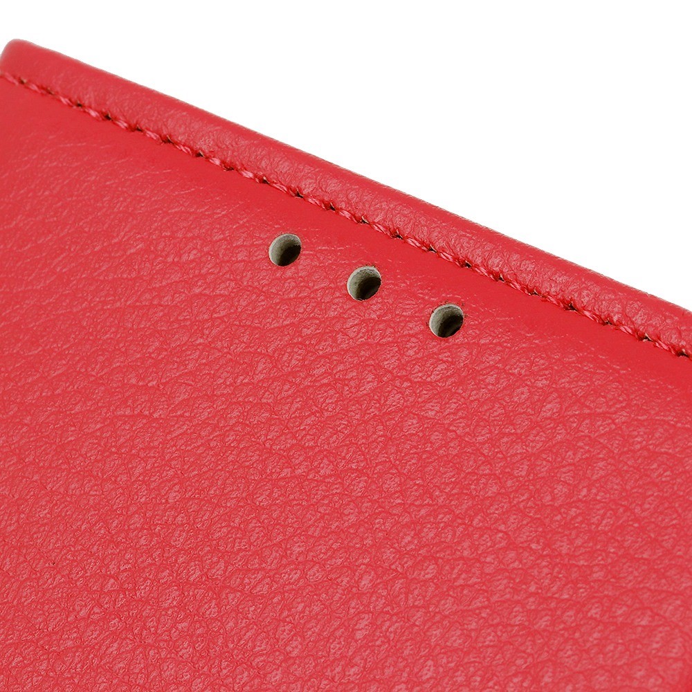  OnePlus Nord 2T 5G Fodral Litchi Läder Röd