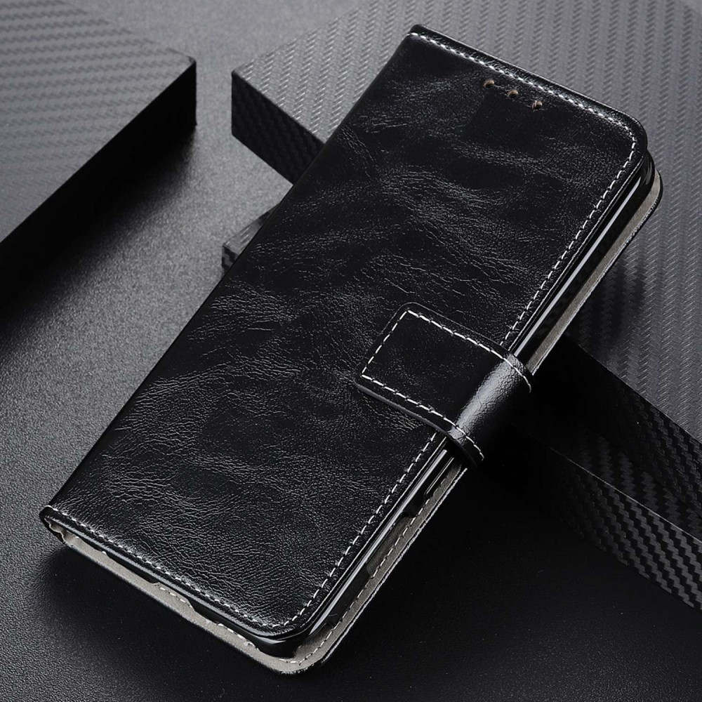  OnePlus Nord 2T 5G Fodral Crazy Horse Läder Svart