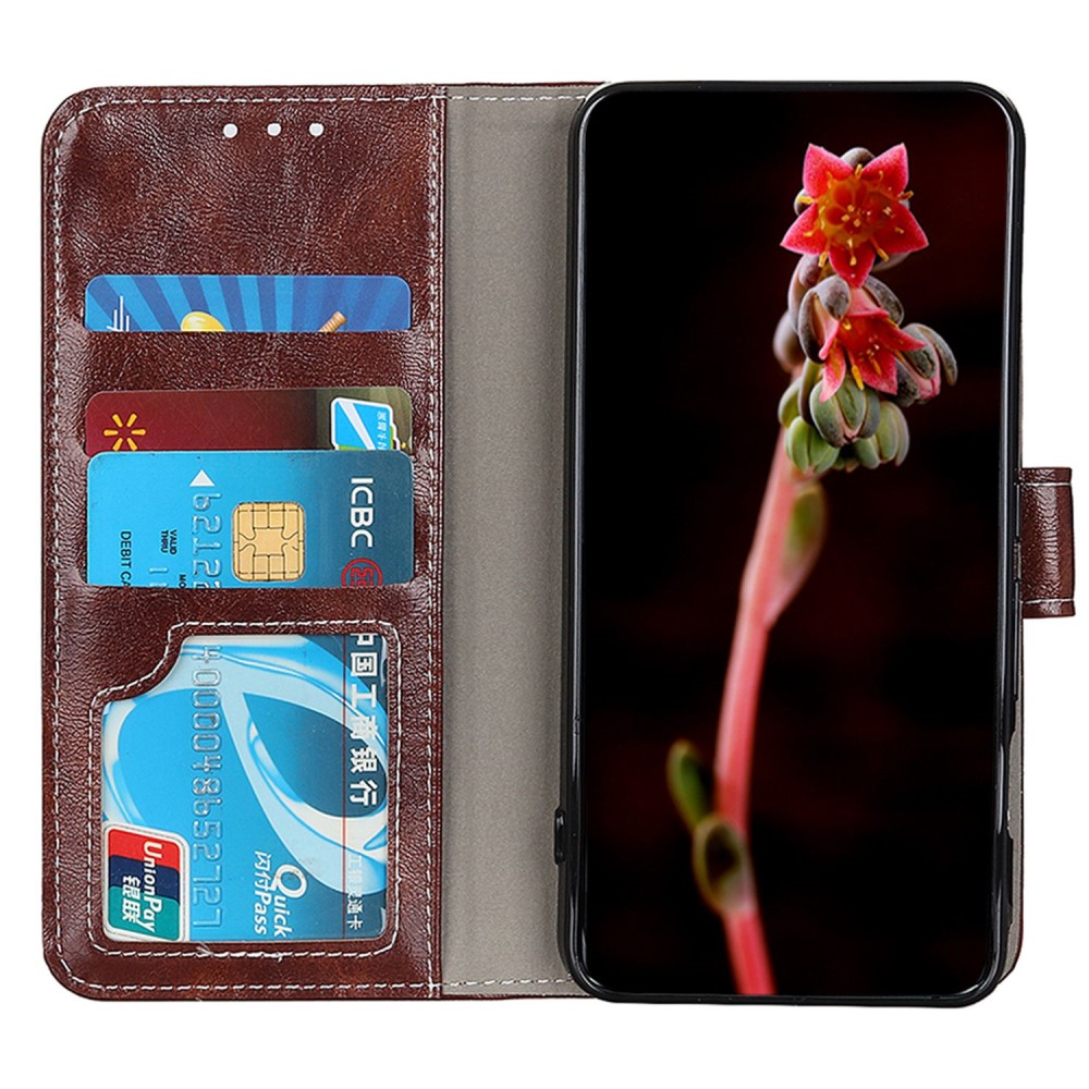  OnePlus Nord 2T 5G Fodral Crazy Horse Läder Brun