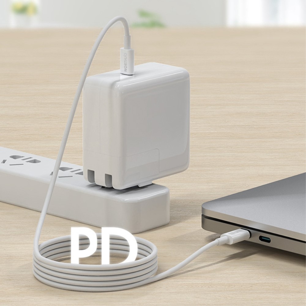 NORTHJO NORTHJO 2m 100W PD USB-C - USB-C Snabbladdnings Kabel Vit