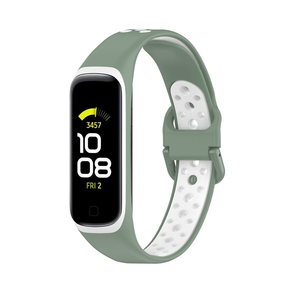  Samsung Galaxy Fit 2 SM-R220 Armband Ihåligt Silikon Grön/Vit