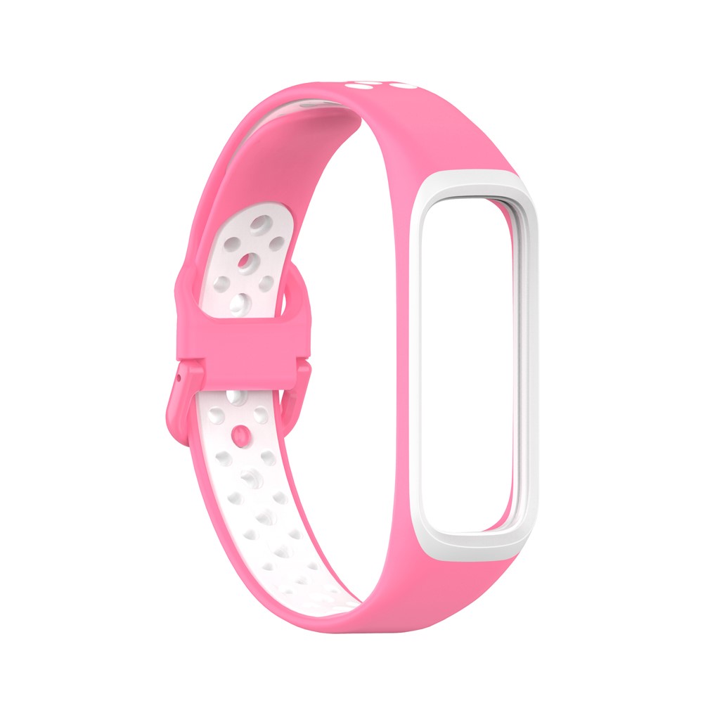  Samsung Galaxy Fit 2 SM-R220 Armband Ihåligt Silikon Rosa/Vit