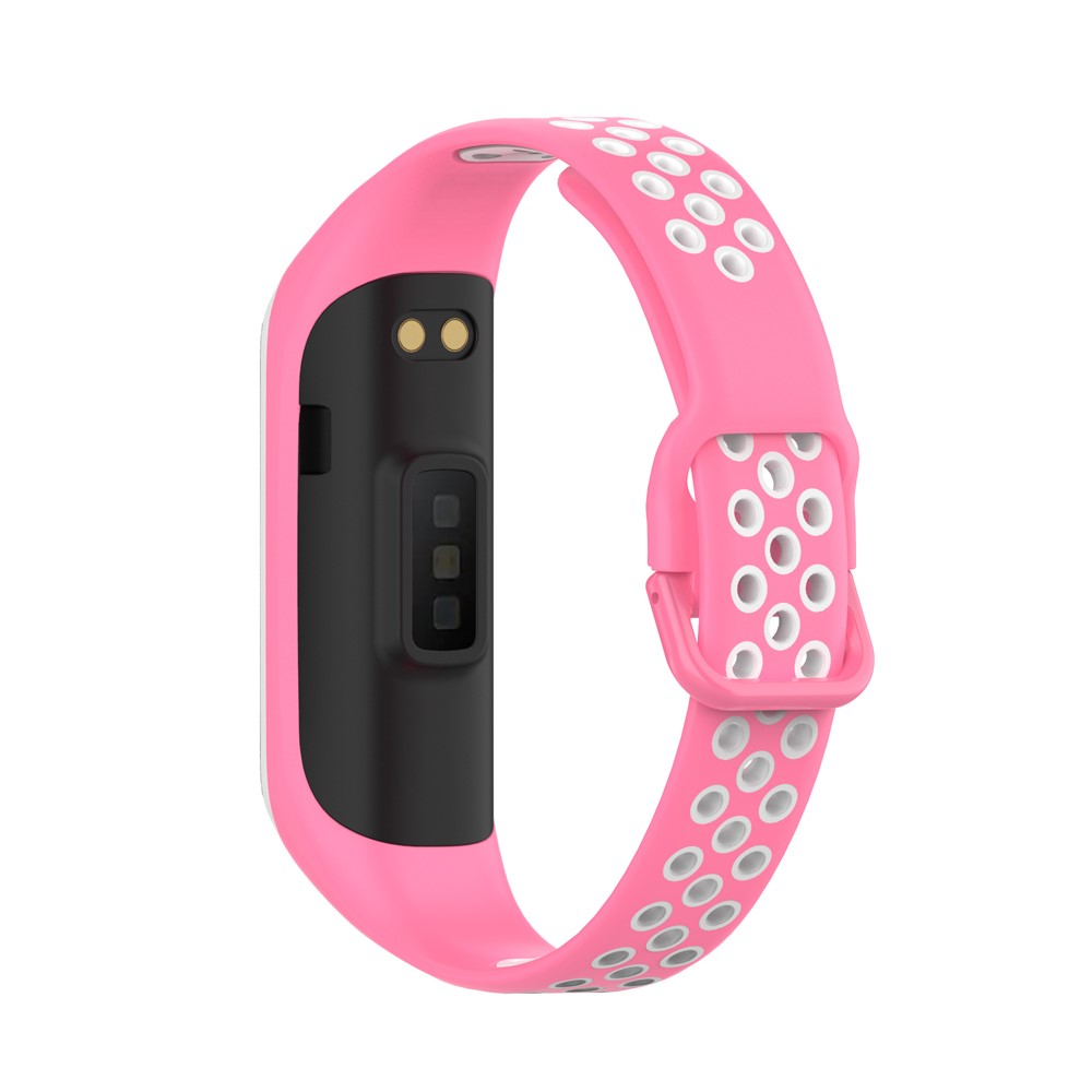  Samsung Galaxy Fit 2 SM-R220 Armband Ihåligt Silikon Rosa/Vit
