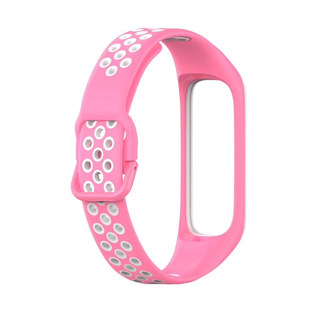  Samsung Galaxy Fit 2 SM-R220 Armband Ihåligt Silikon Rosa/Vit