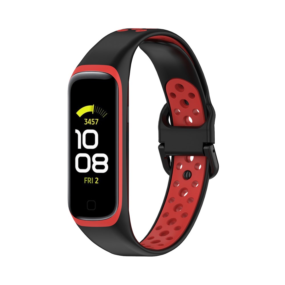  Samsung Galaxy Fit 2 SM-R220 Armband Ihåligt Silikon Svart/Röd