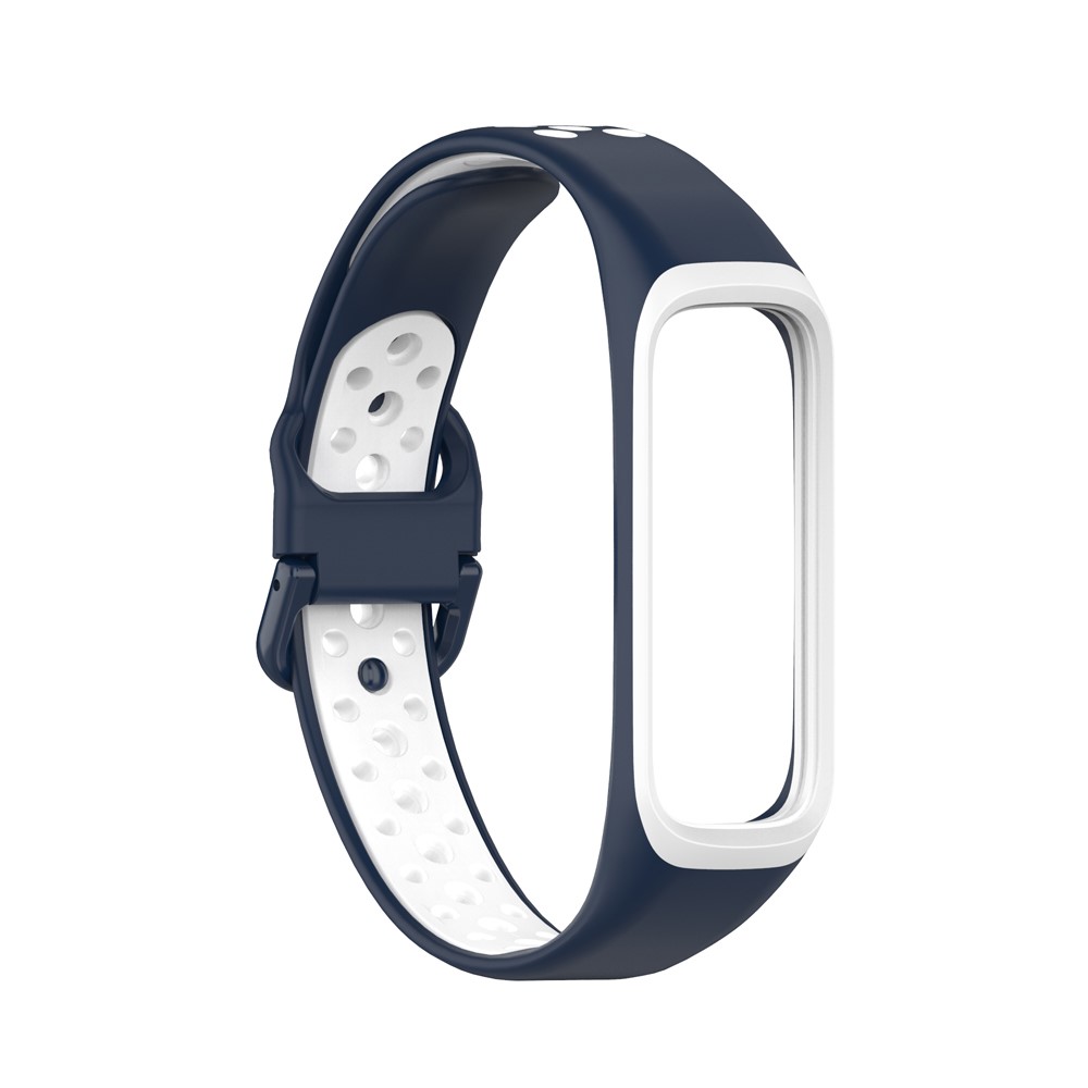  Samsung Galaxy Fit 2 SM-R220 Armband Ihåligt Silikon Mörk Blå/Vit