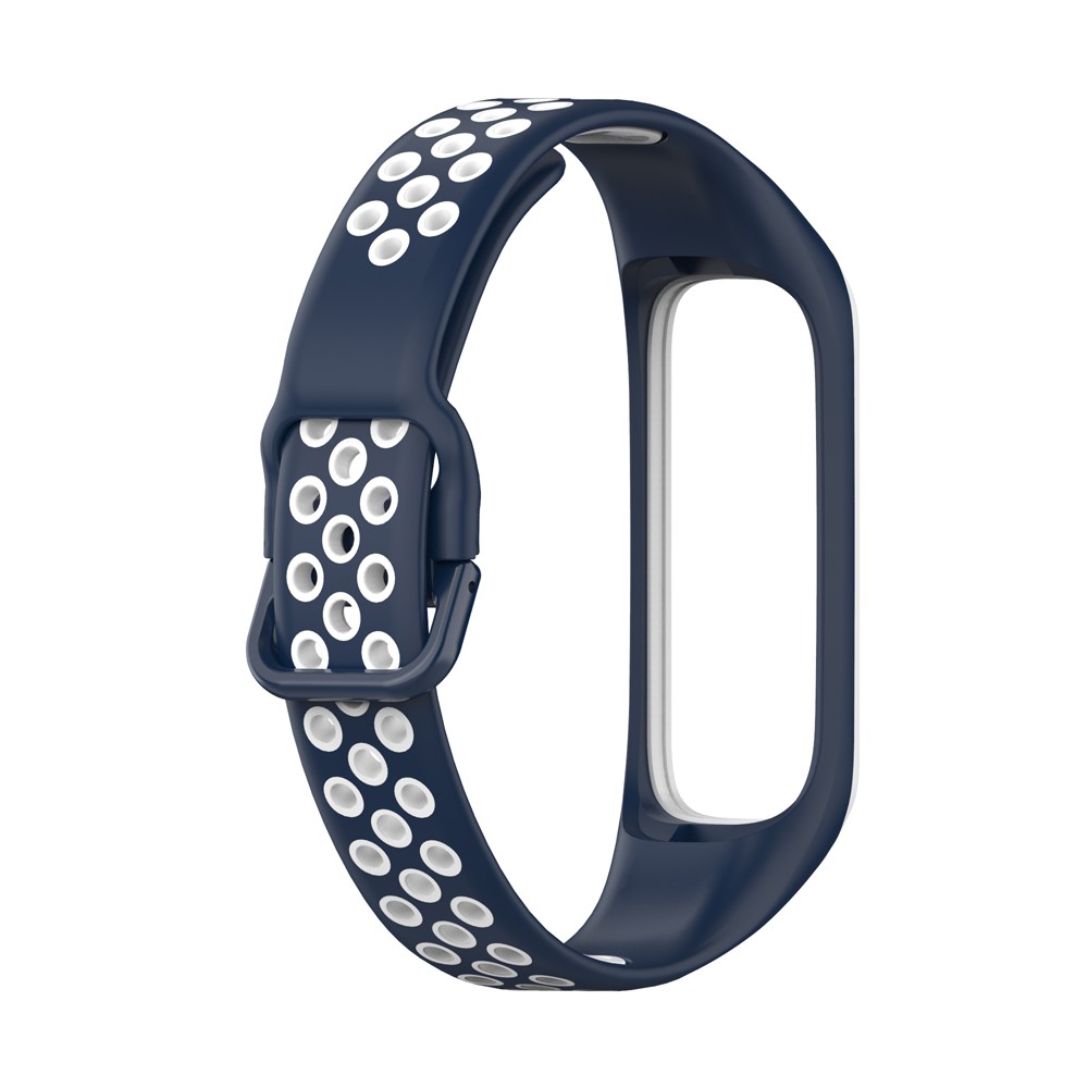  Samsung Galaxy Fit 2 SM-R220 Armband Ihåligt Silikon Mörk Blå/Vit