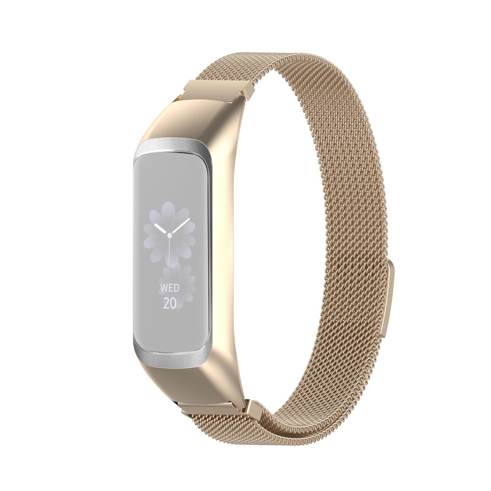  Samsung Galaxy Fit 2 Metall Armband Milanese Loop Champagne Guld