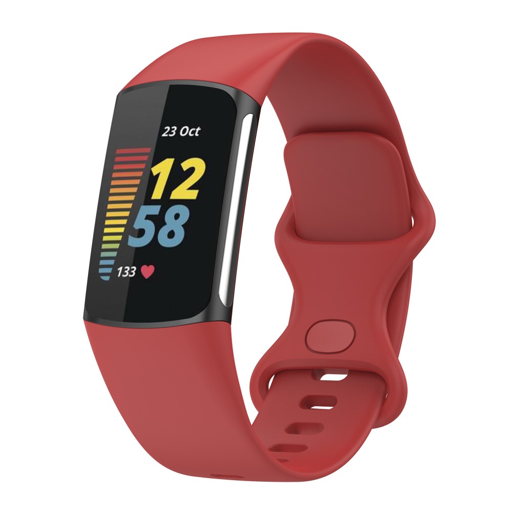  Fitbit Charge 6 / 5 Armband TPU (L) Röd