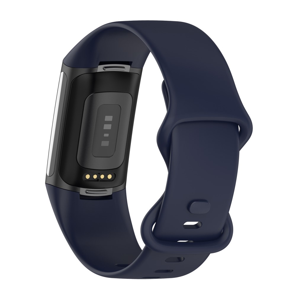  Fitbit Charge 6 / 5 Armband TPU (L) Mörk Blå