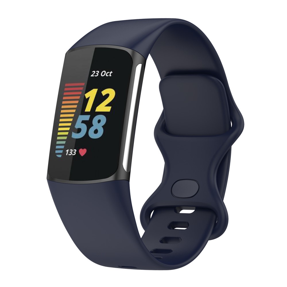  Fitbit Charge 6 / 5 Armband TPU (L) Mörk Blå