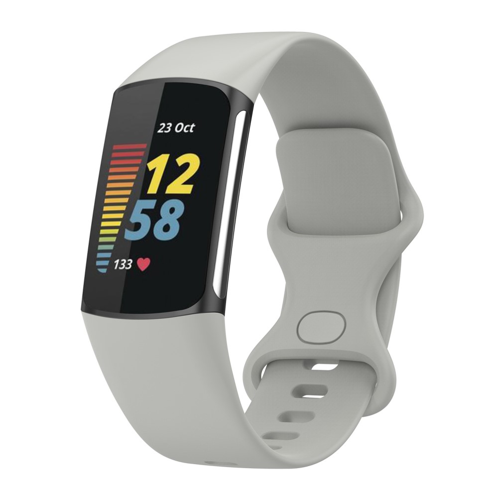  Fitbit Charge 6 / 5 Armband TPU (S) Grå