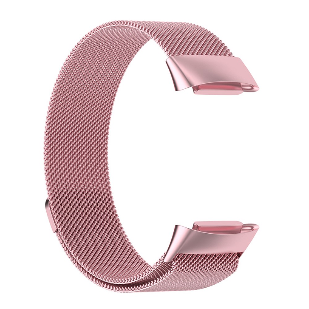  Fitbit Charge 6 / 5 Metall Armband Milanese Loop Rosa