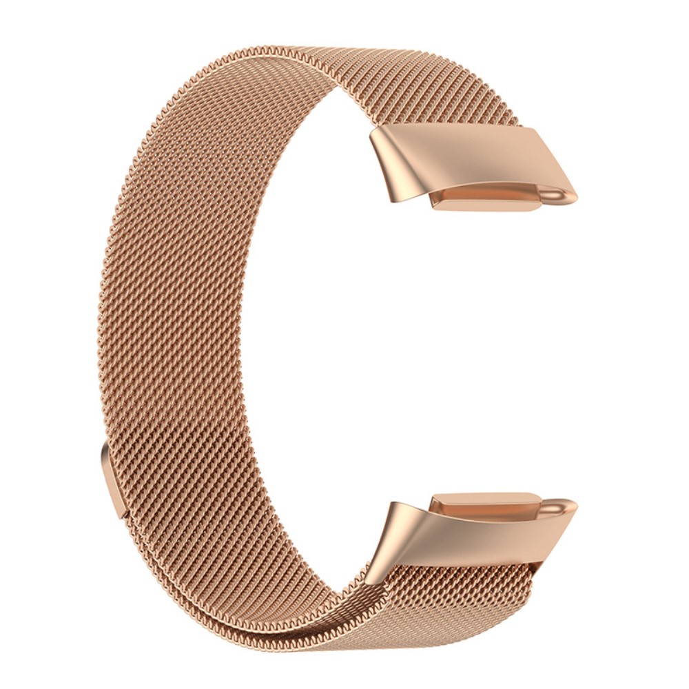  Fitbit Charge 6 / 5 Metall Armband Milanese Loop Roséguld
