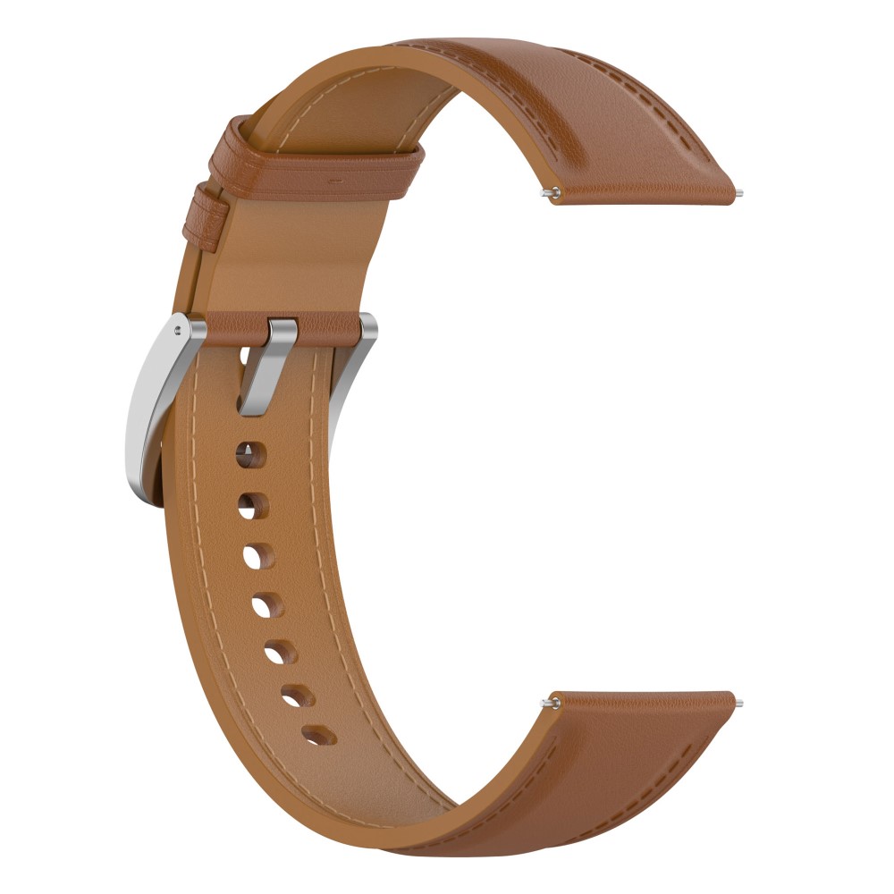  Äkta Läder Armband Smartwatch (22 mm) Brun