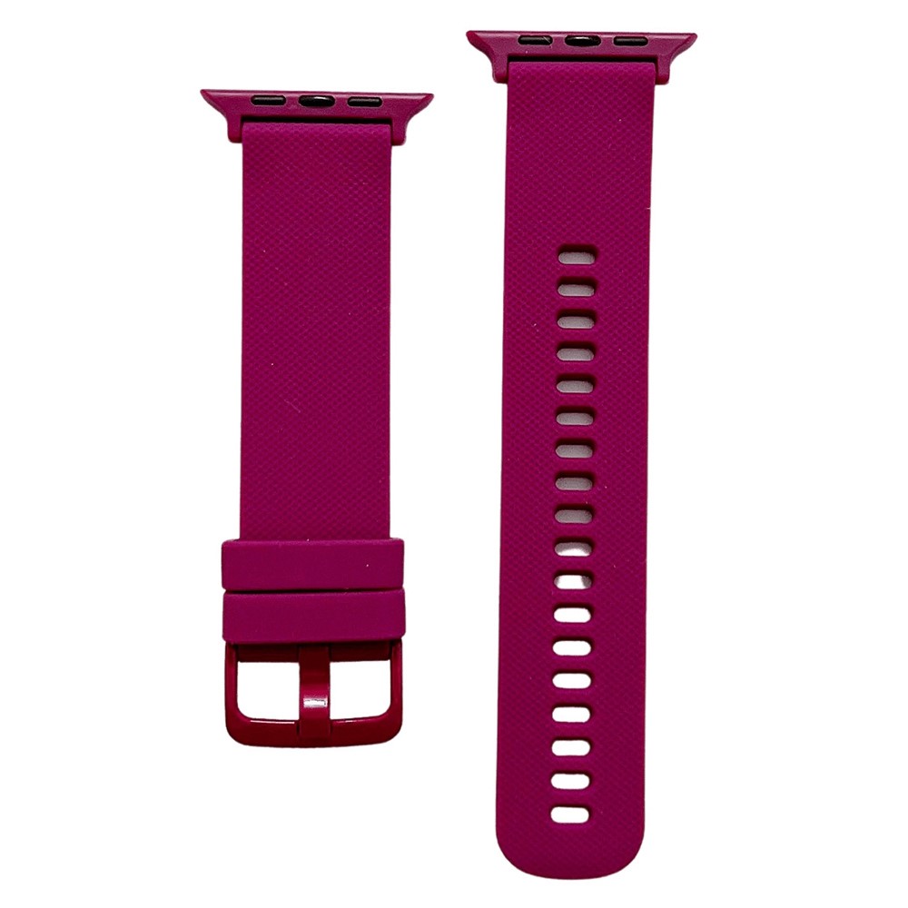  Apple Watch 42/41/40/38 mm Armband Silikon Vinröd