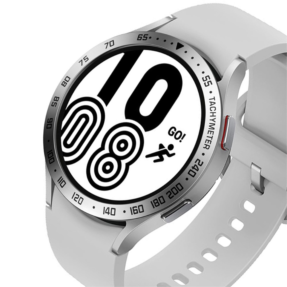  Bezel Skyddande Ring Galaxy Watch4 Classic 44 mm Silver/Svart